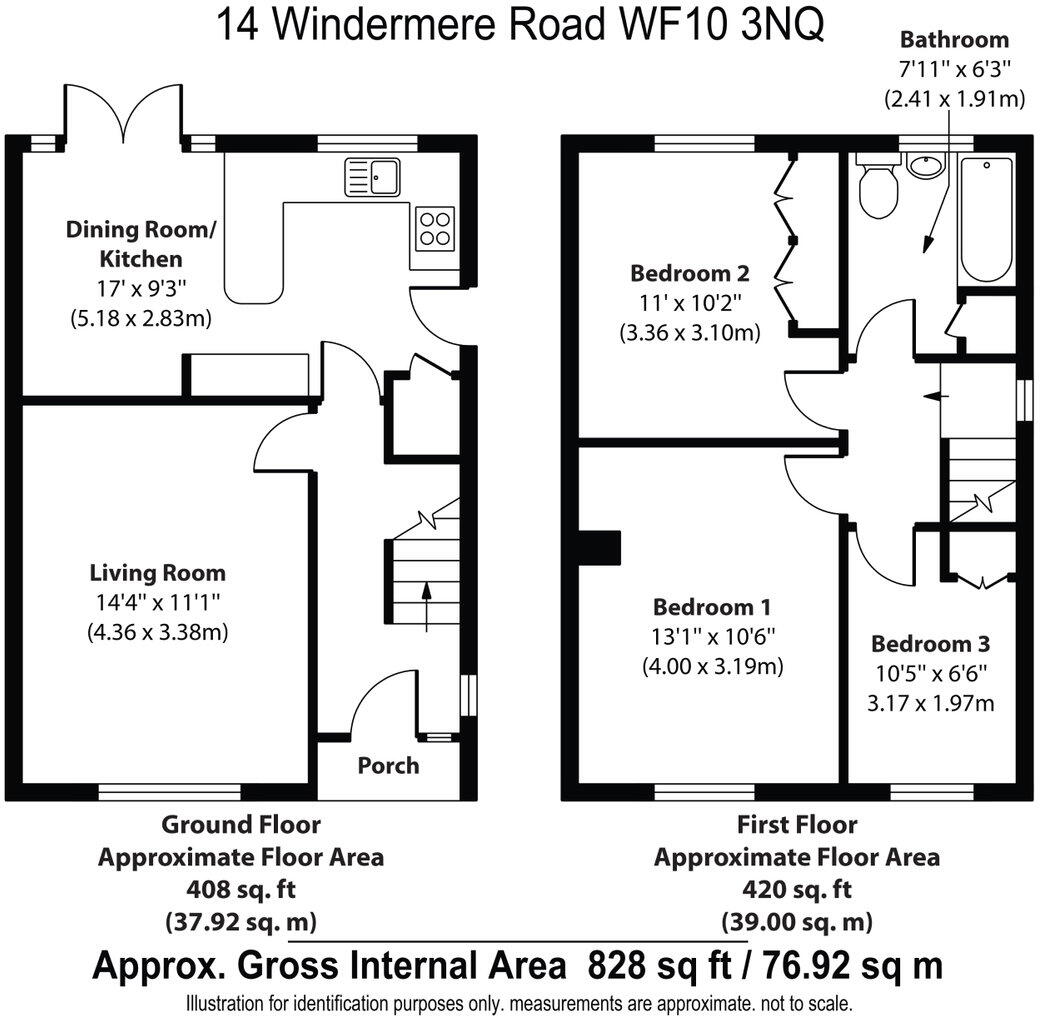 Windermere Road, Castleford, WF10 3NQ floorplan