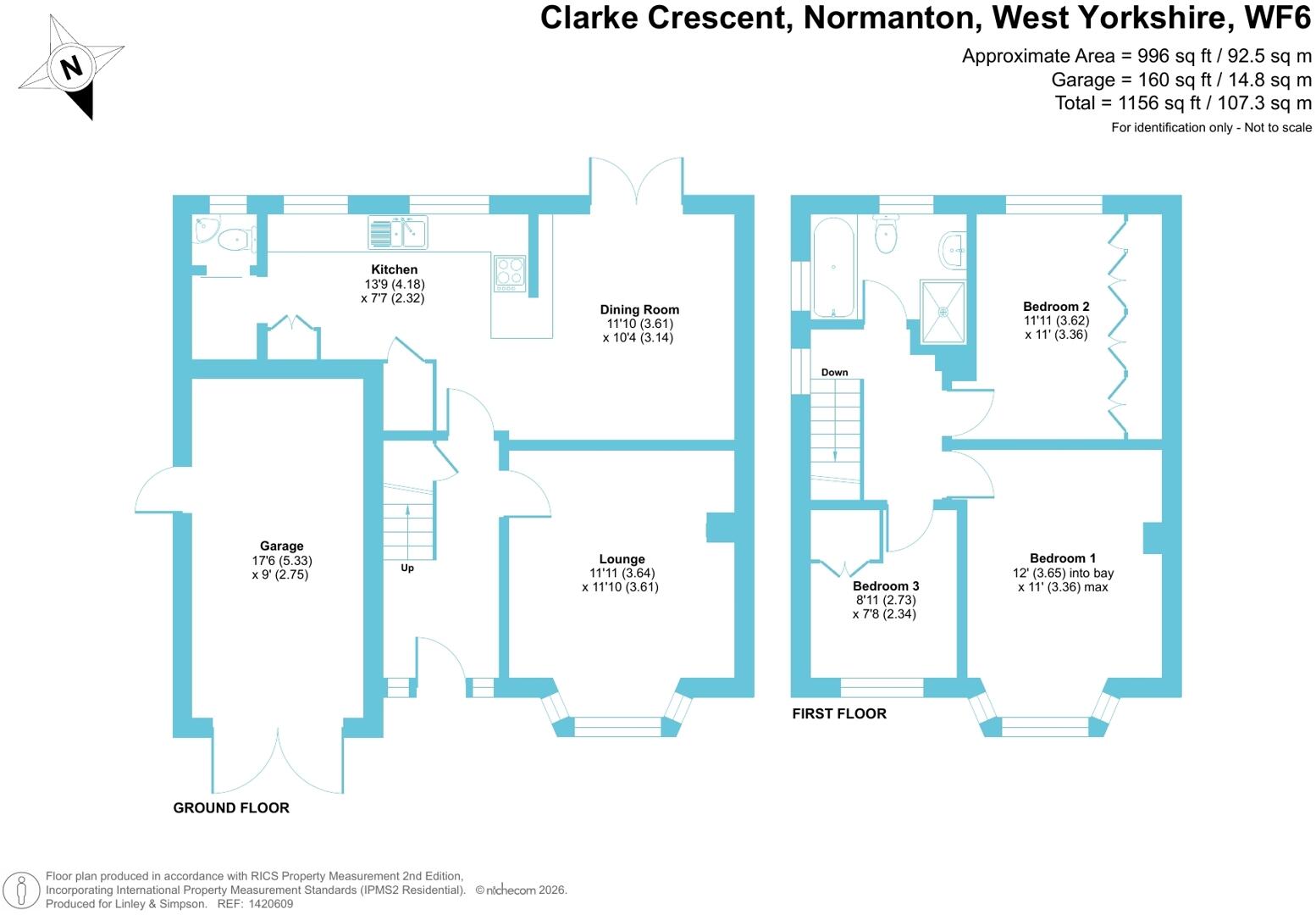 Clarke Crescent, Normanton, West Yorkshire, WF6 floorplan