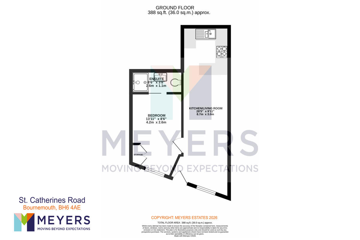 St. Catherines Road, Bournemouth, BH6 4 floorplan