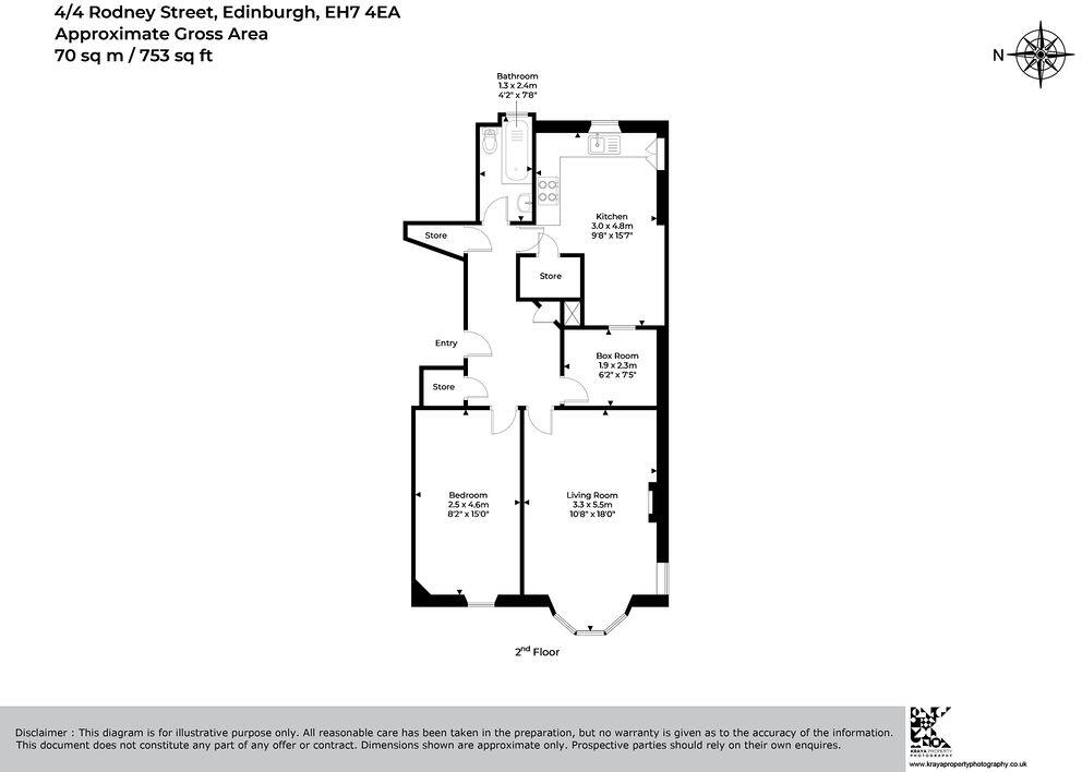 4036L Rodney Street, Edinburgh, EH7 4EA floorplan