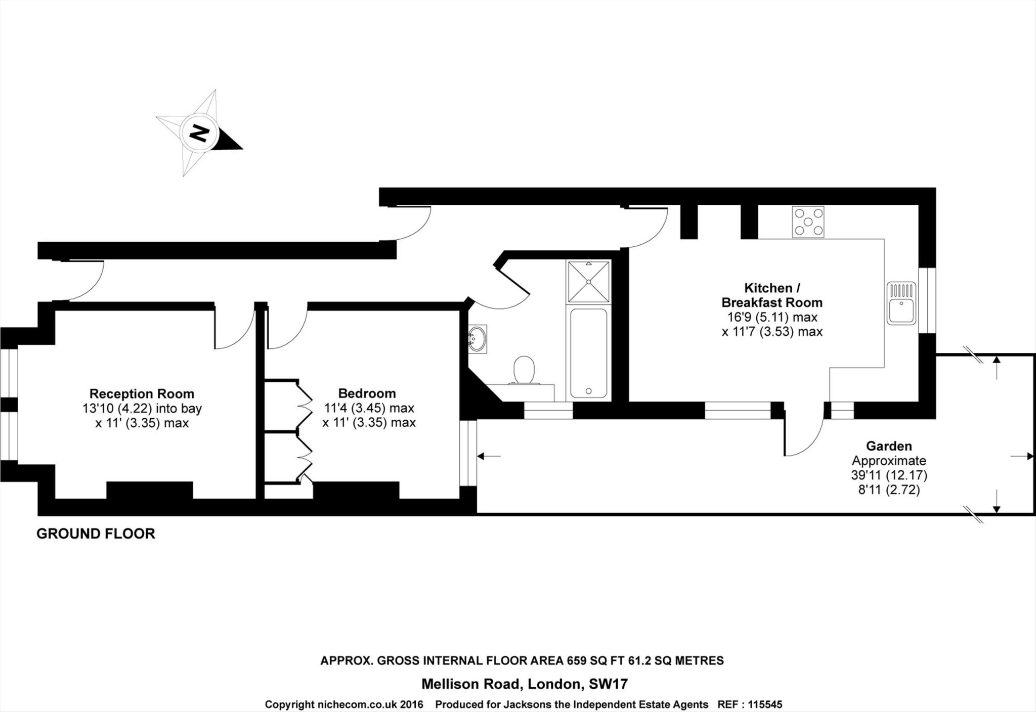 Mellison Road, Tooting floorplan