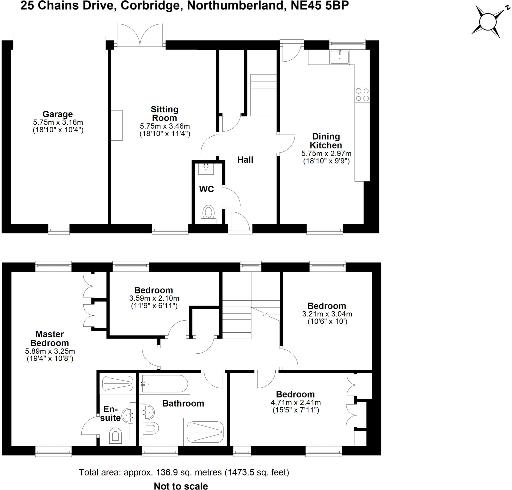 Chains Drive, Corbridge, Northumberland, NE45 floorplan