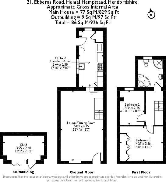 Ebberns Road, Hemel Hempstead, Hertfordshire floorplan