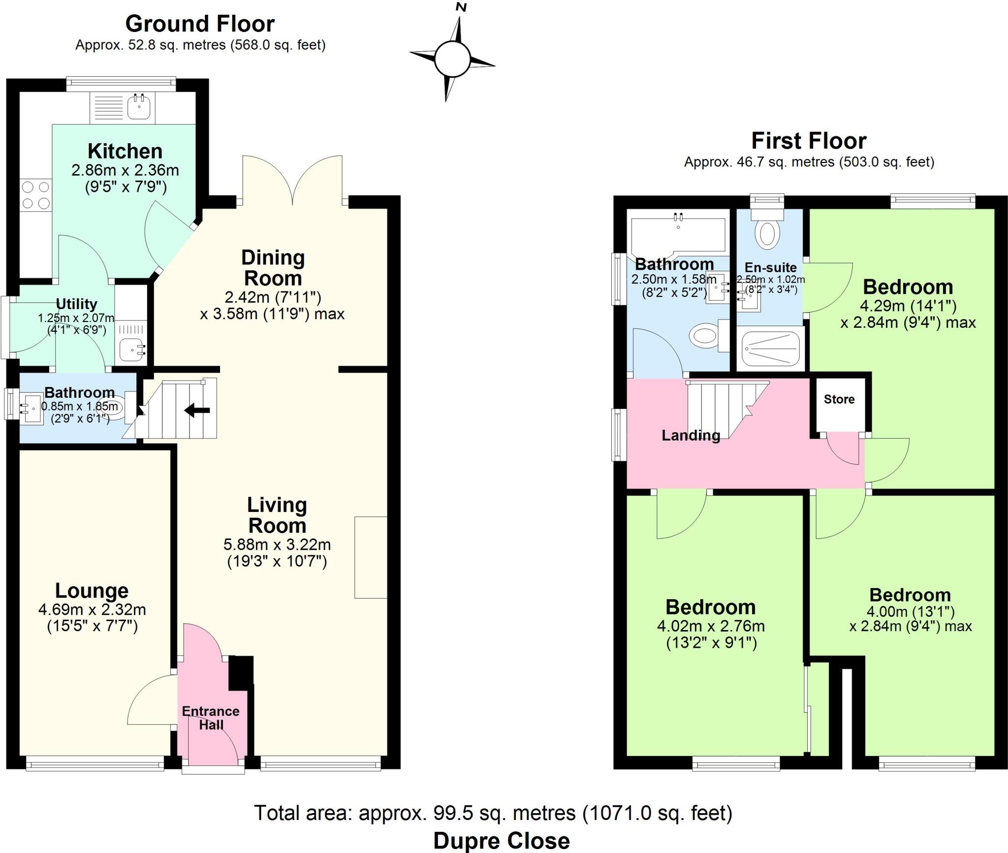 DUPRE CLOSE, Chafford Hundred, Grays floorplan
