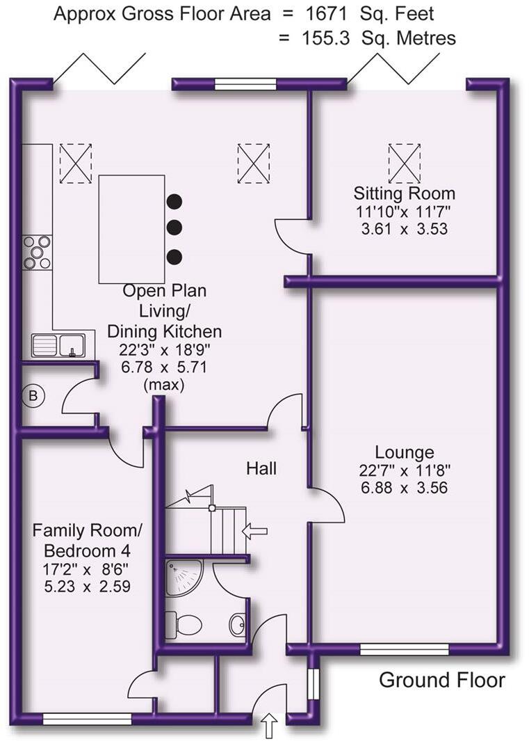 Pinewood, Sale floorplan
