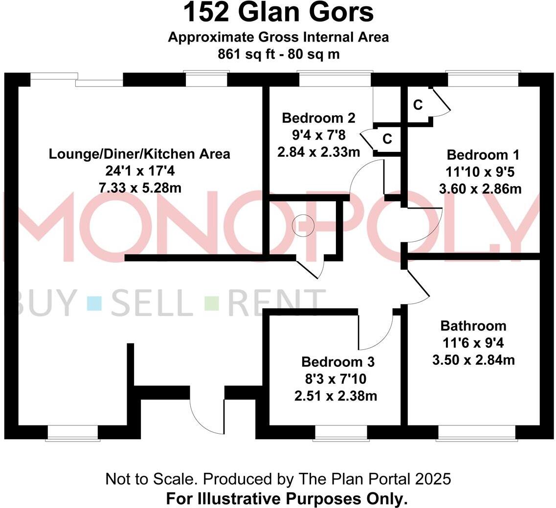 Glan Gors, Harlech floorplan