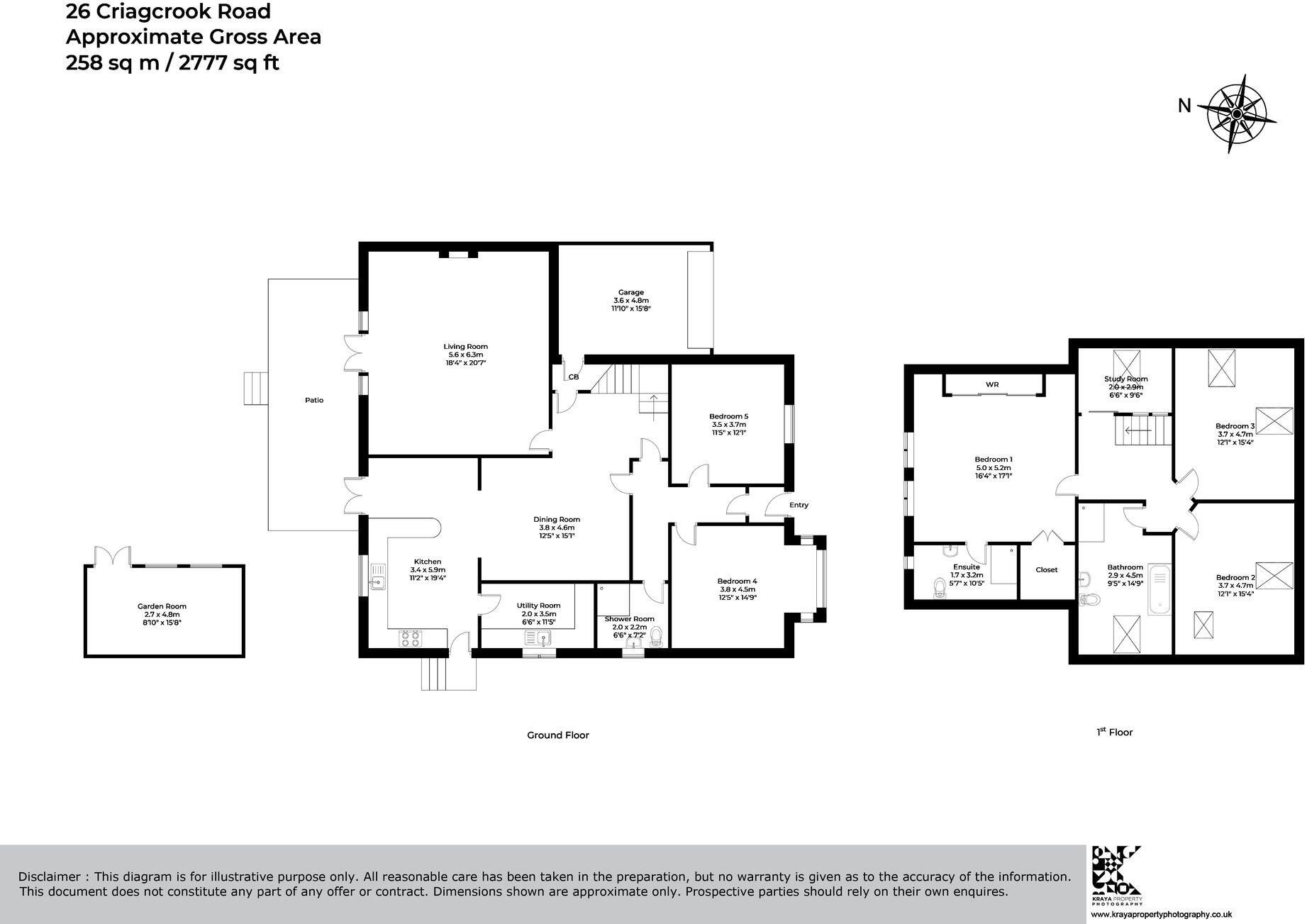 26, Craigcrook Road, Edinburgh, EH4 floorplan