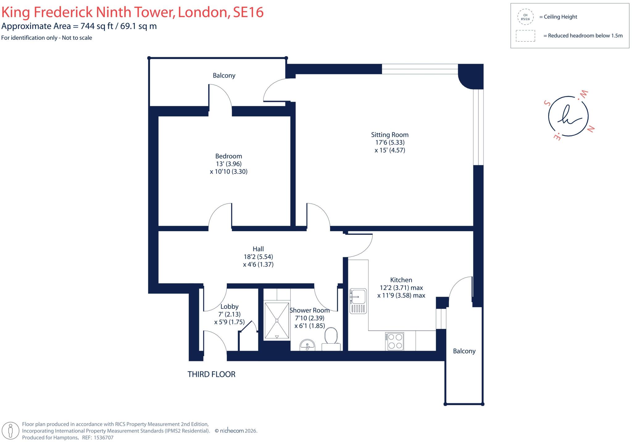 King Frederick IX Tower, Rotherhithe, SE16 floorplan