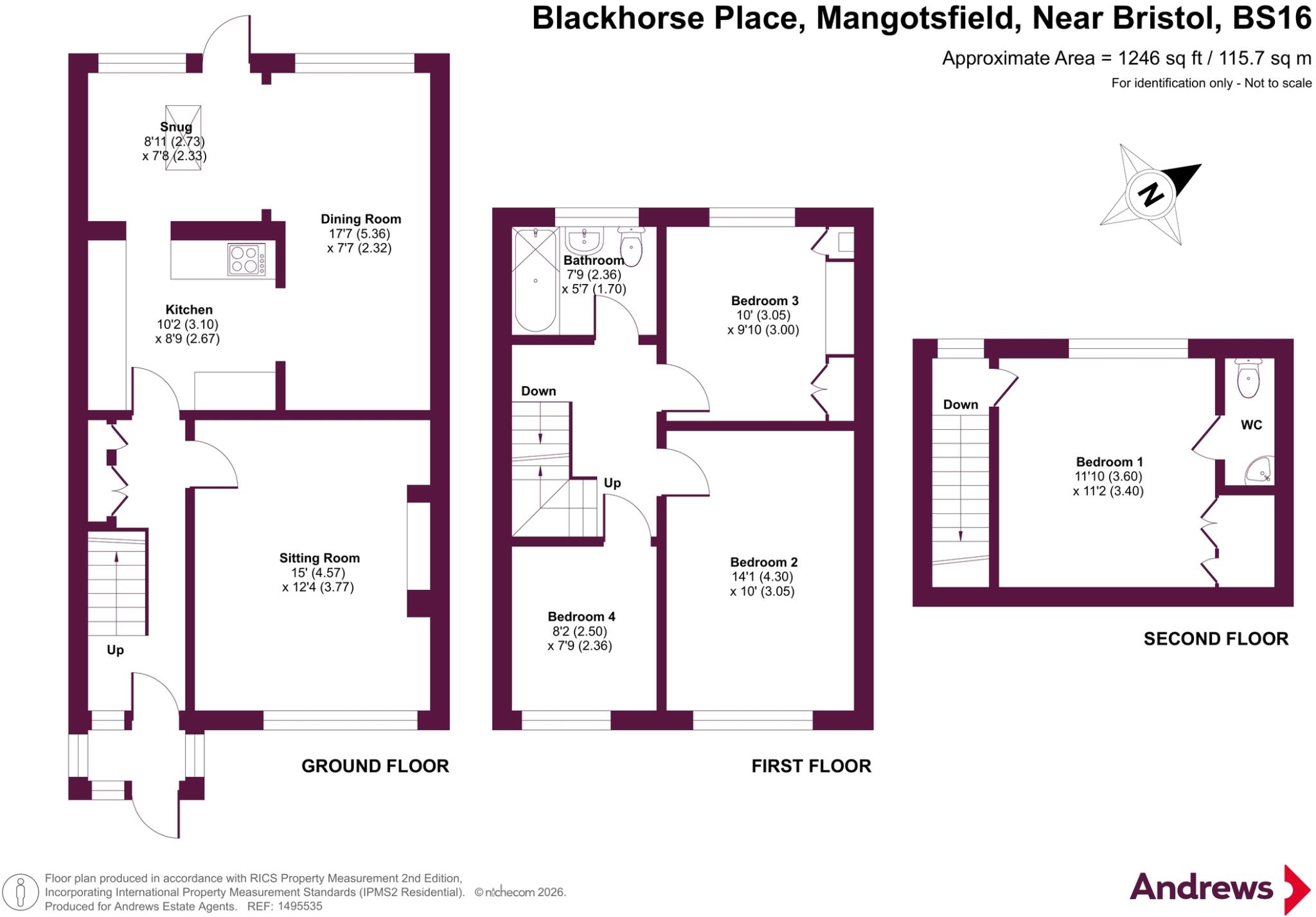 Blackhorse Place, Mangotsfield, Near Bristol, South Gloucestershire, BS16 floorplan