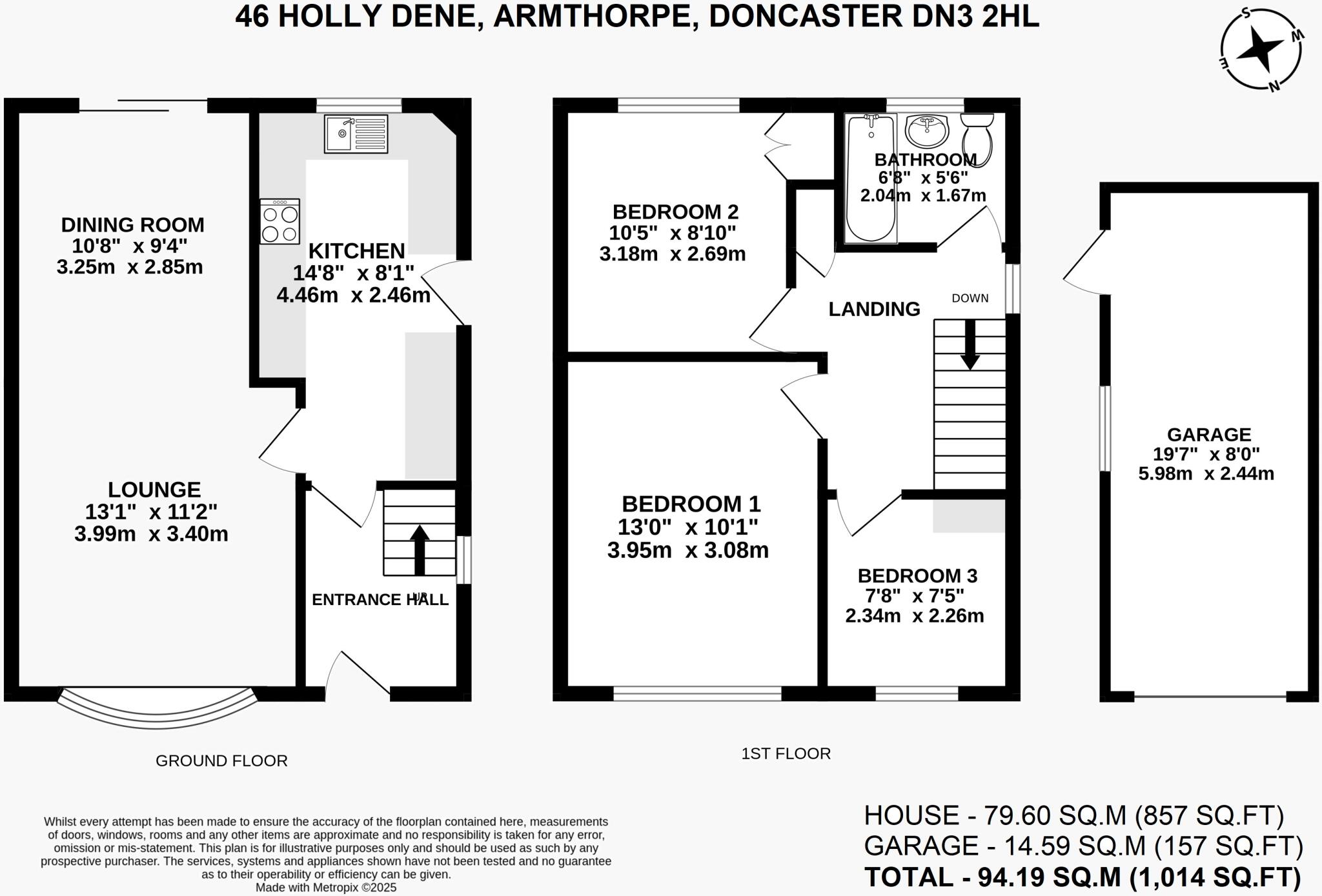 Holly Dene, Armthorpe floorplan