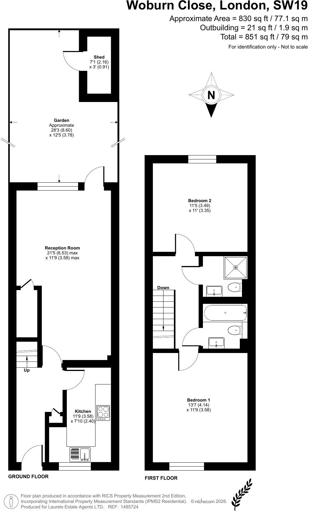 Woburn Close, SW19 floorplan