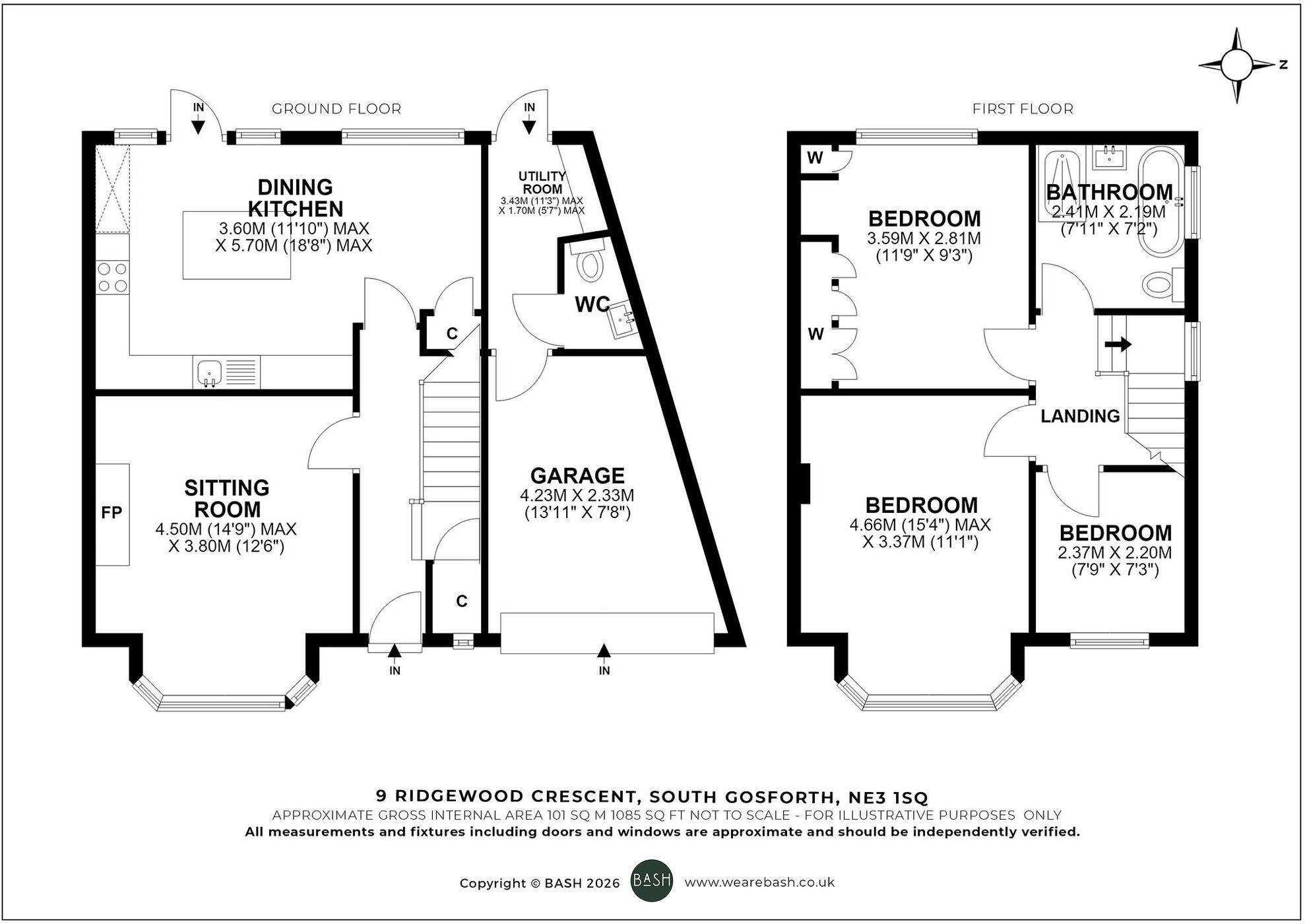 Ridgewood Crescent, South Gosforth, NE3 floorplan