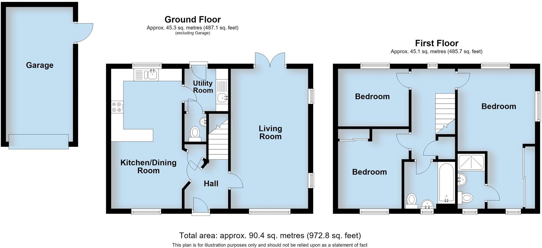 Butler Close, Whitnash, Leamington Spa floorplan