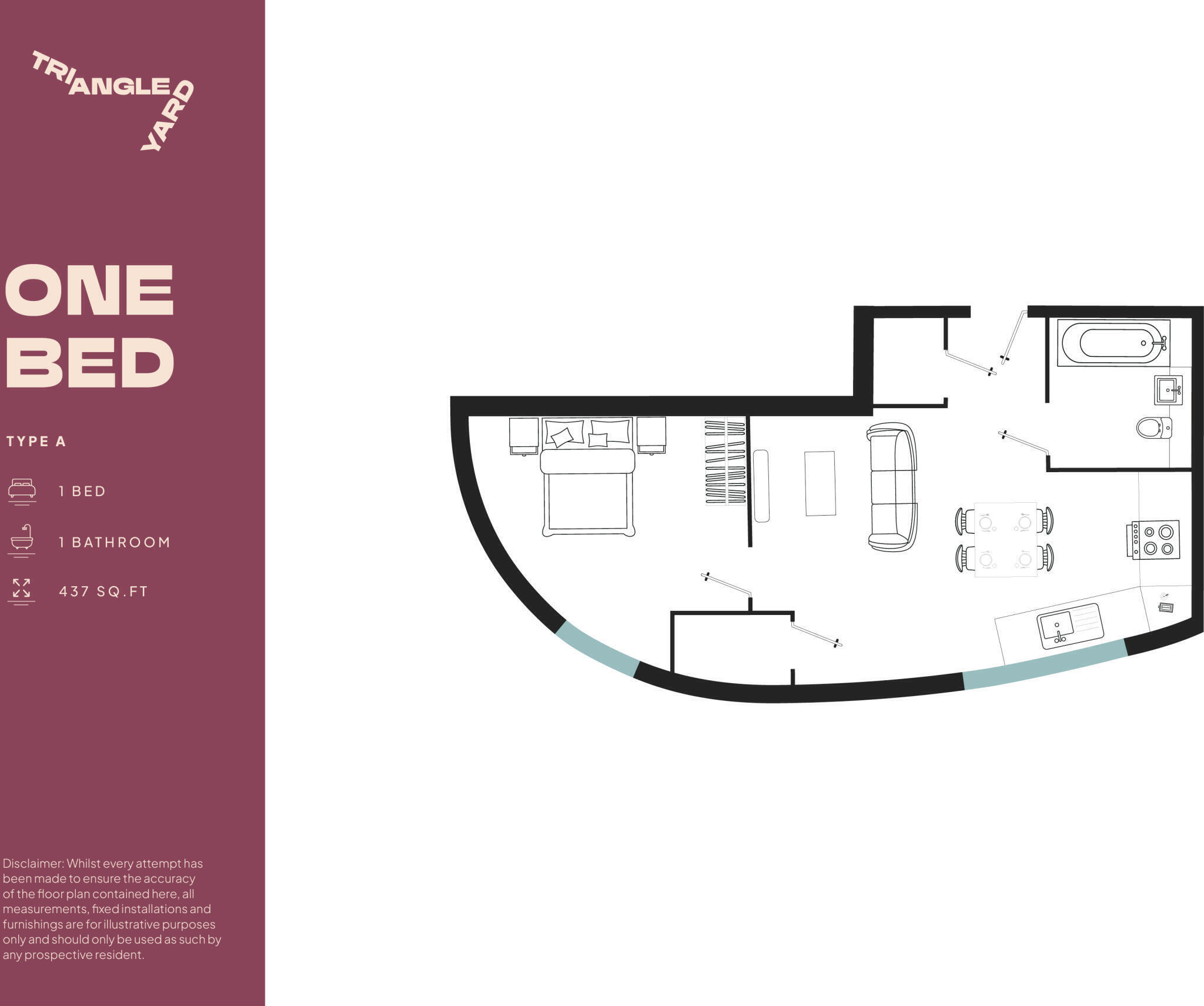 Flat 2006, Triangle Yard, Skinner Street, Leeds floorplan