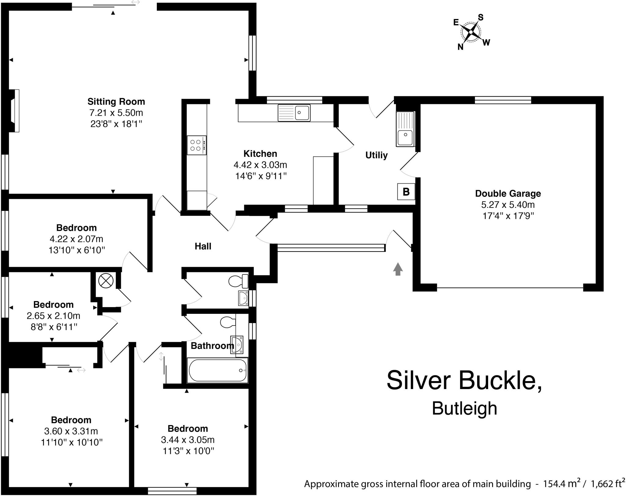 Butleigh, spacious and light accommodation in quiet cul-de-sac  floorplan