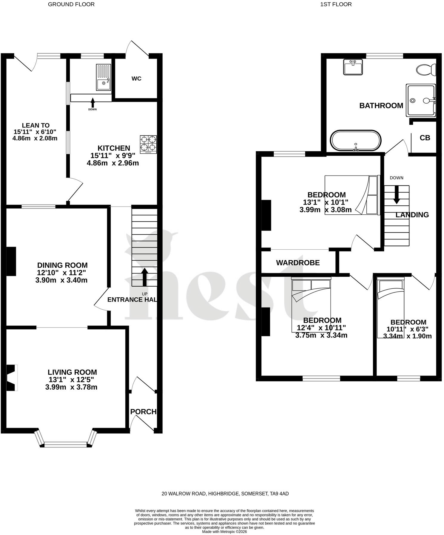 Walrow Road, Highbridge, Somerset floorplan