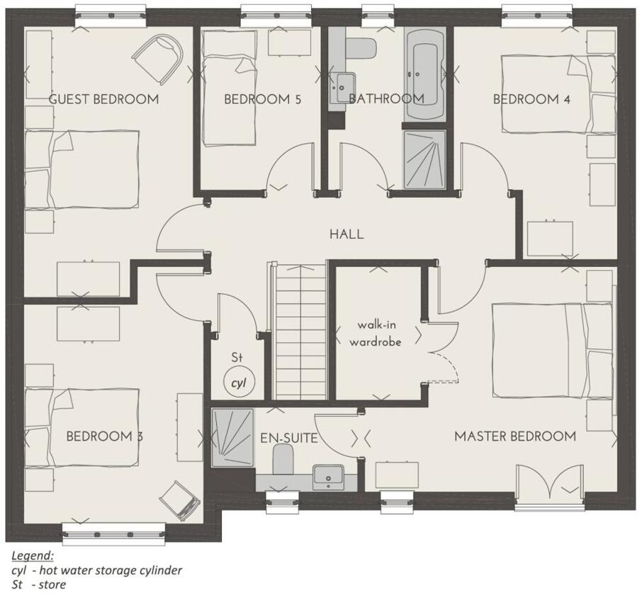 Kendal, Plot 57, Oak Grange, Back Lane, Congleton, Cheshire East, CW12 floorplan