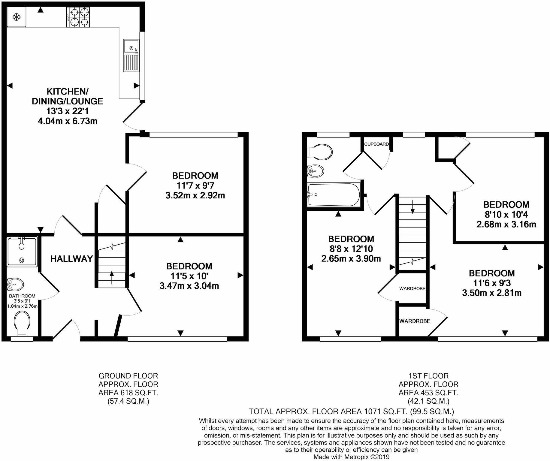 Forsythia Gardens, Nottingham, NG7 floorplan