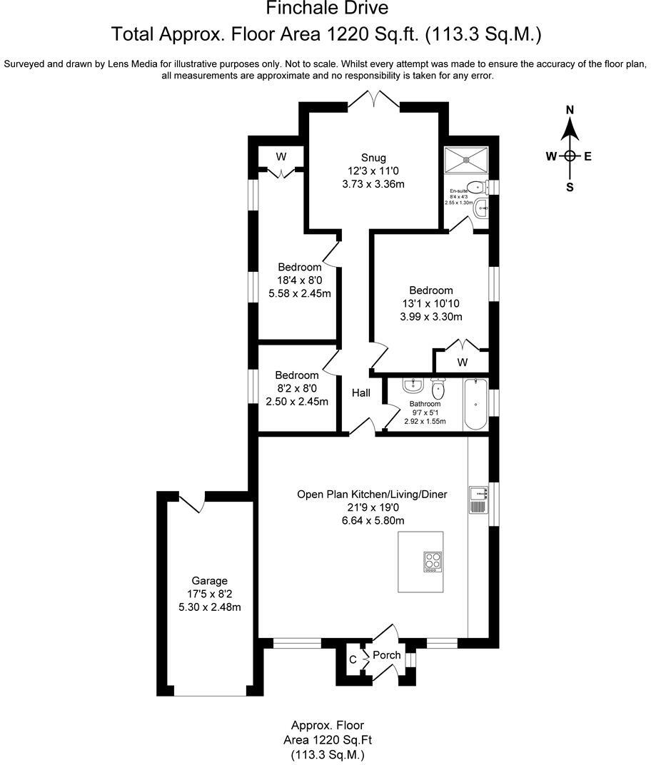 Renovated & extended bungalow, Hale floorplan