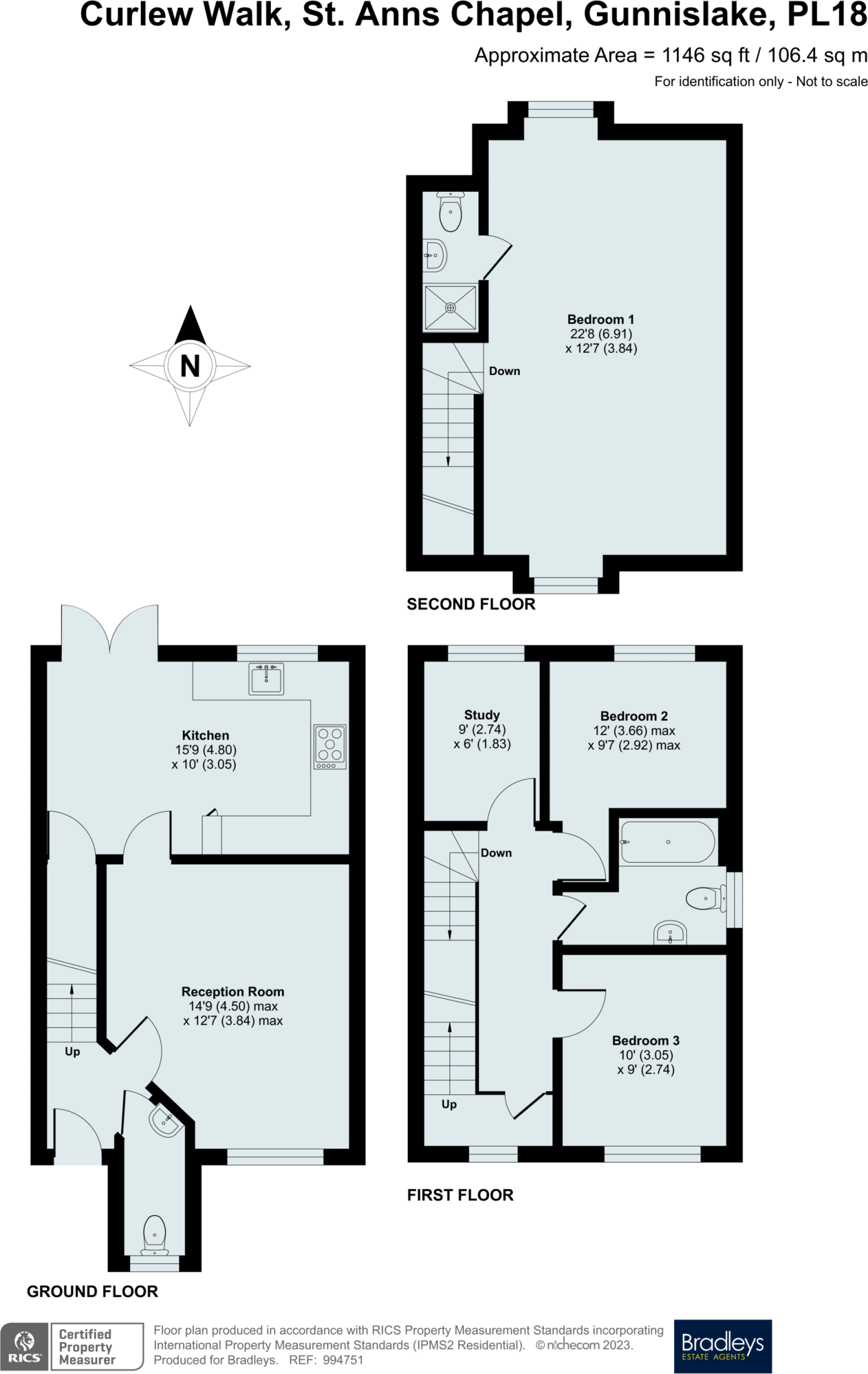 Curlew Walk, St. Anns Chapel, Gunnislake, Cornwall, PL18 floorplan