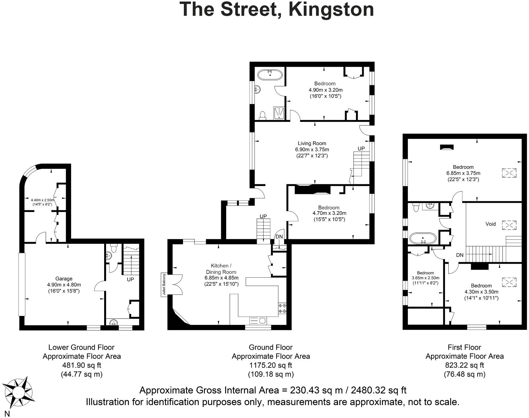 The Street, Kingston, Lewes, East Sussex, BN7 3PB floorplan