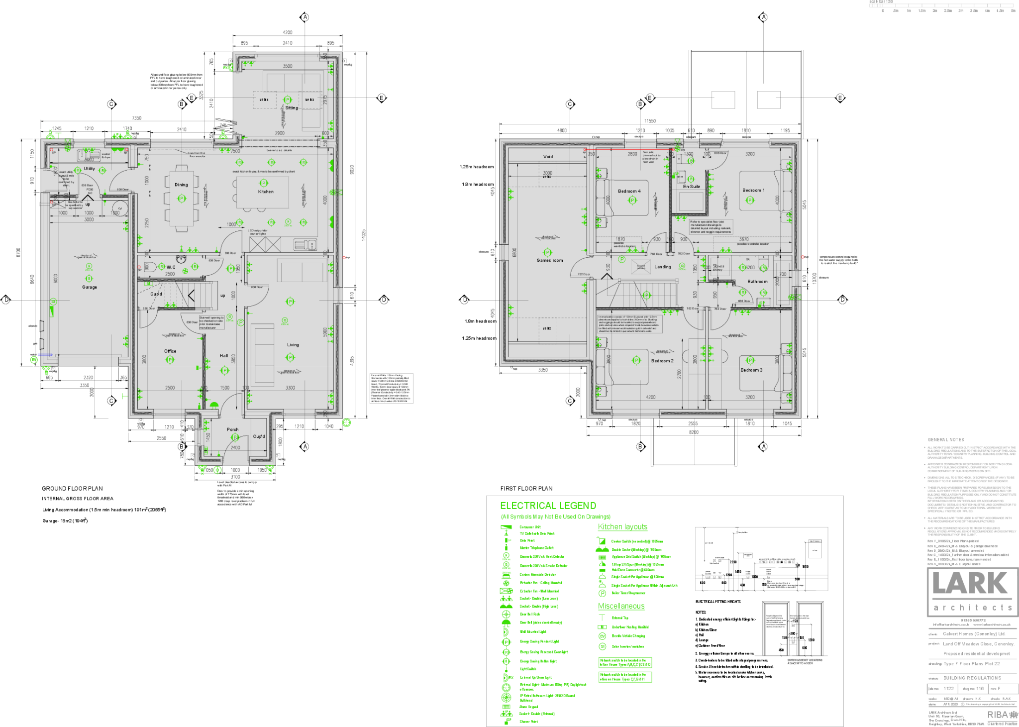 Plot 22, House Type F, The Meadows, Cononley floorplan