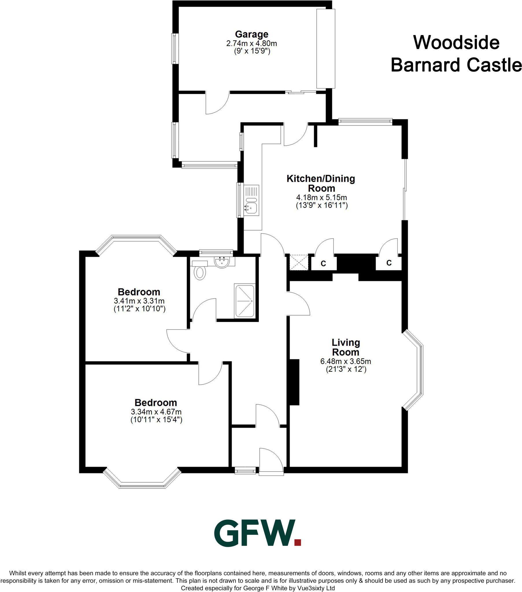 69, Woodside, Barnard Castle, County Durham, DL12 floorplan