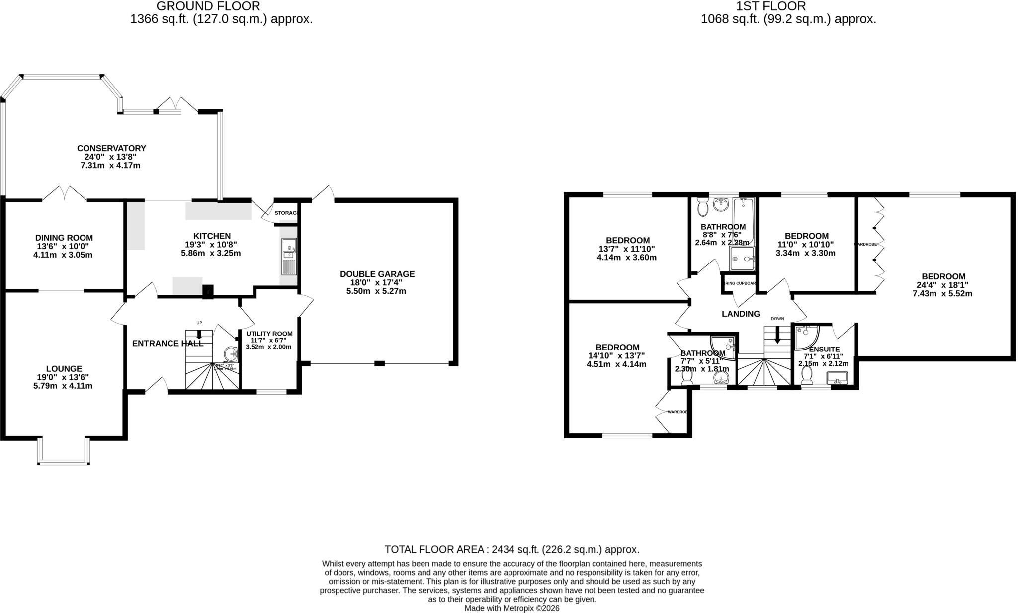 Mancroft Road, Aley Green, Luton, Bedfordshire, LU1 floorplan