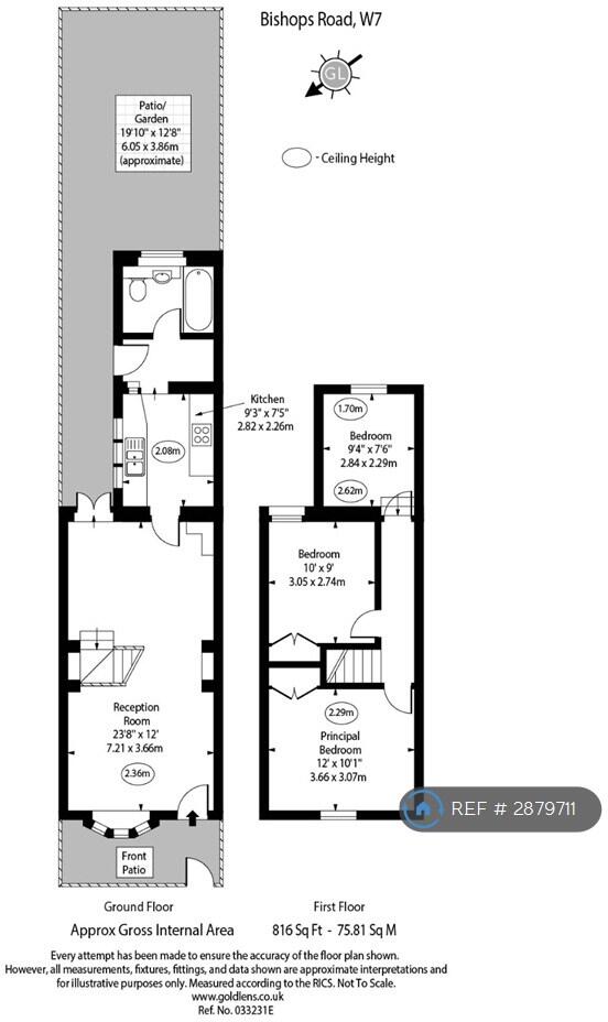 Bishops Road, London, W7 floorplan