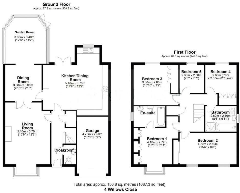 Willows Close, Wistaston floorplan