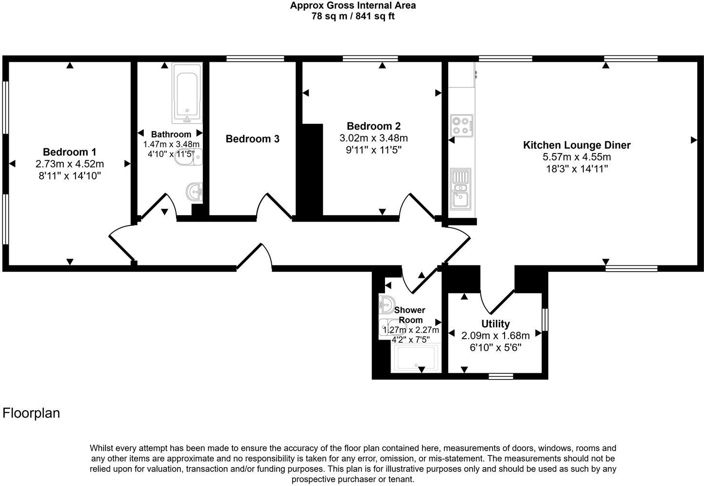 New Hall - L10 1LD floorplan