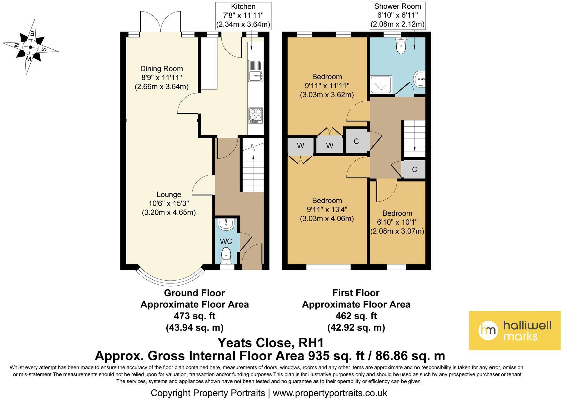 Yeats Close, Redhill, RH1 floorplan