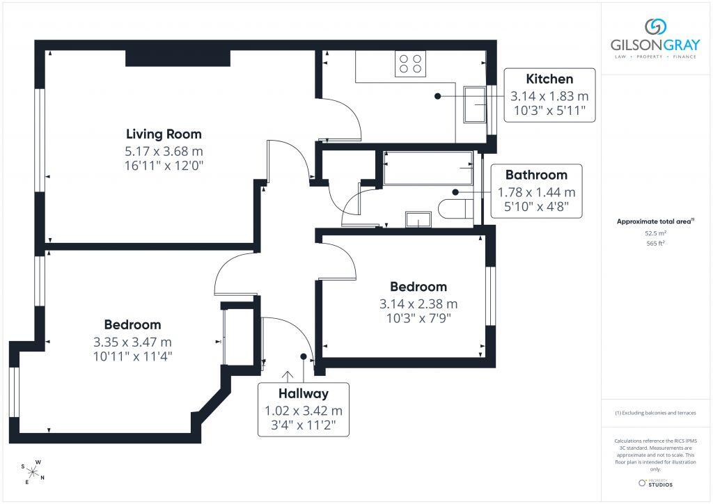 117/3 Whitson Road, Sighthill, Edinburgh, EH11 3BP floorplan