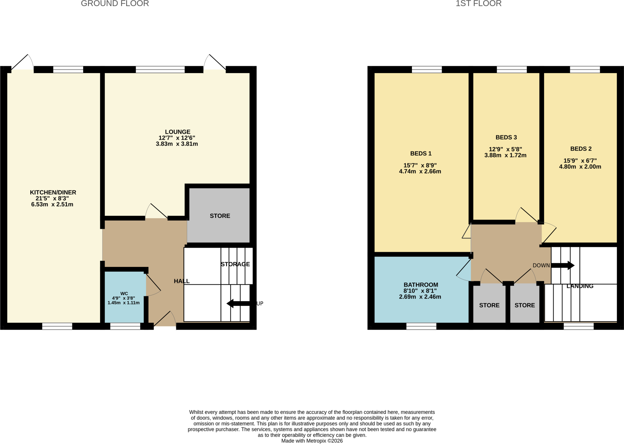 38 Browney Path, Bedford MK41 7XH floorplan