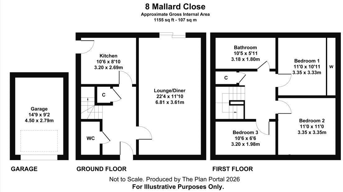 Mallard Close, Christchurch floorplan