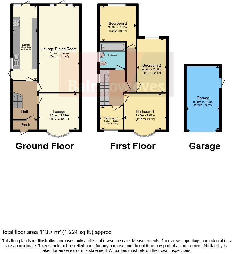 Norbury Drive, Mansfield, Nottinghamshire, NG18 floorplan