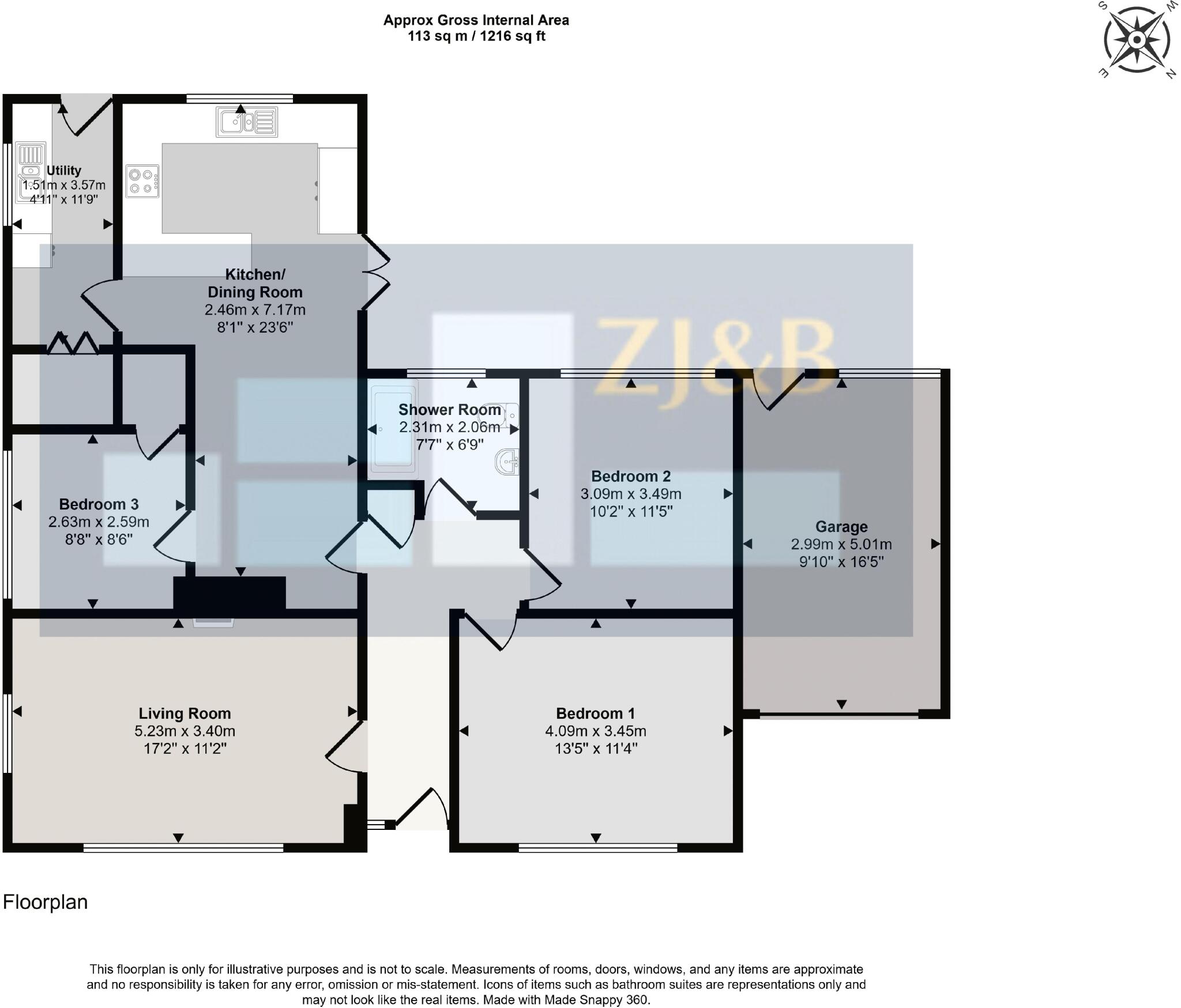 Ashford Avenue, Pontesbury, Shrewsbury, SY5 0QN floorplan