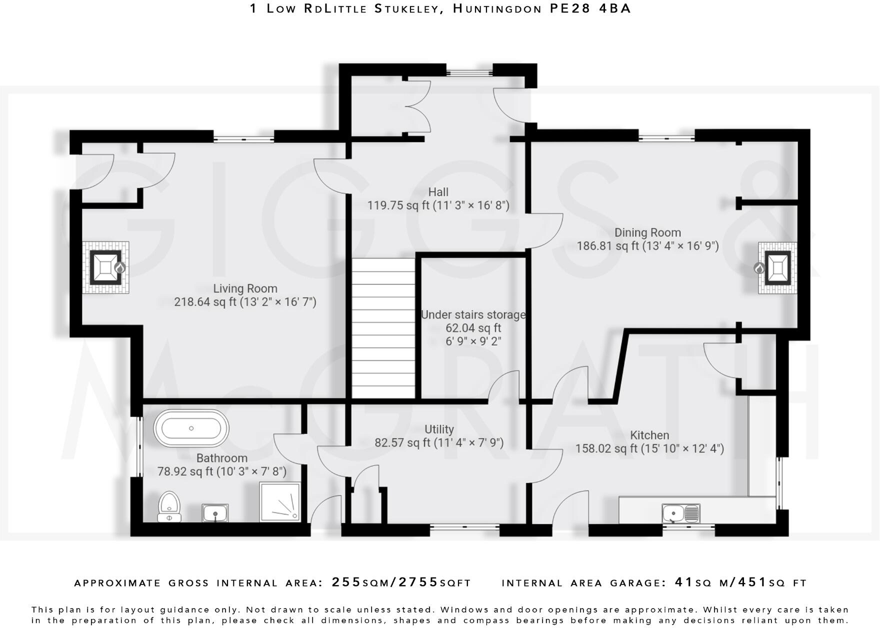 Low Road, Little Stukeley, Huntingdon, Cambridgeshire, PE28 4BA floorplan