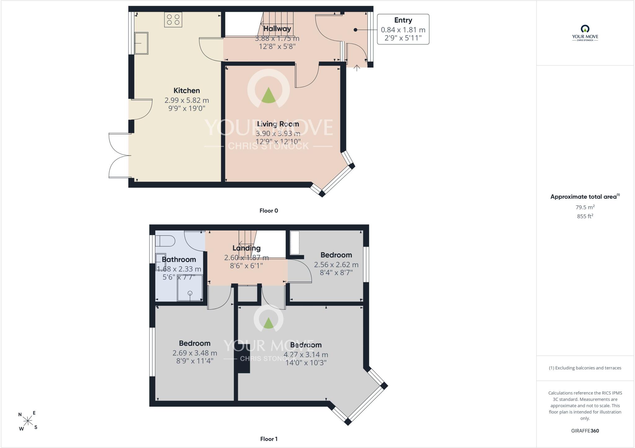Cauldwell Avenue, Whitley Bay, Tyne and Wear, NE25 floorplan