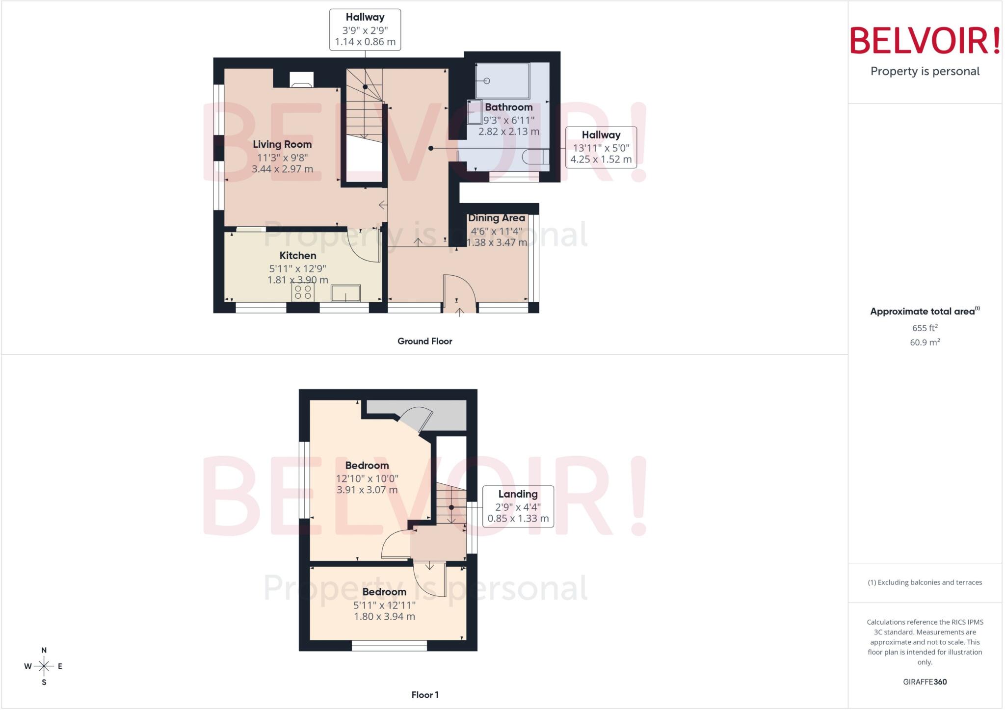 Monument Lane, Tittensor, ST12 floorplan
