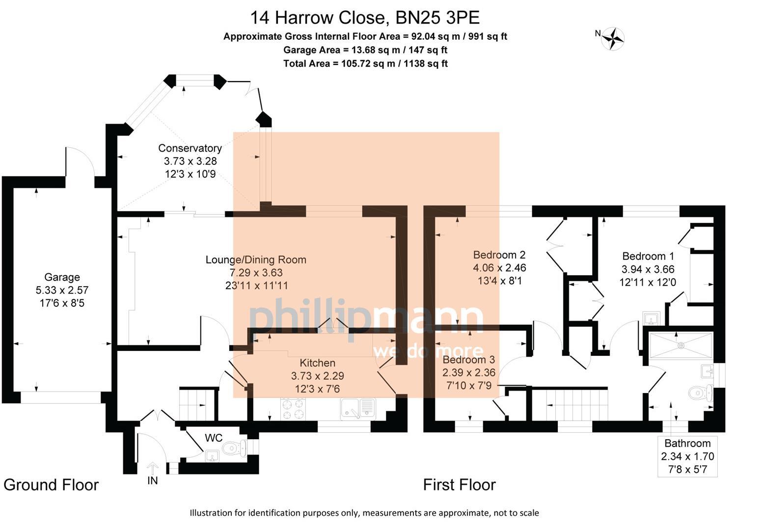 Harrow Close, Seaford floorplan