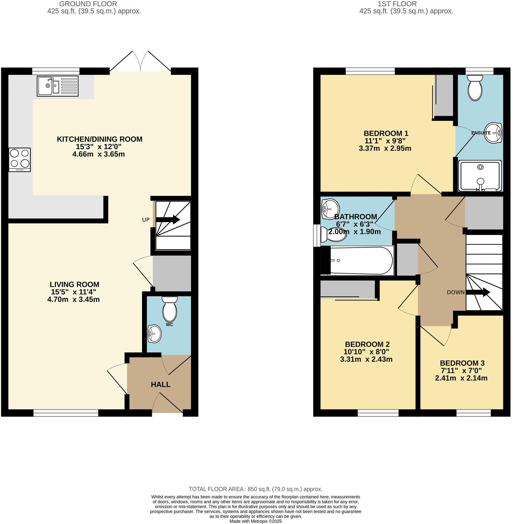 7, Westminster Way, Priorslee, TF2 floorplan