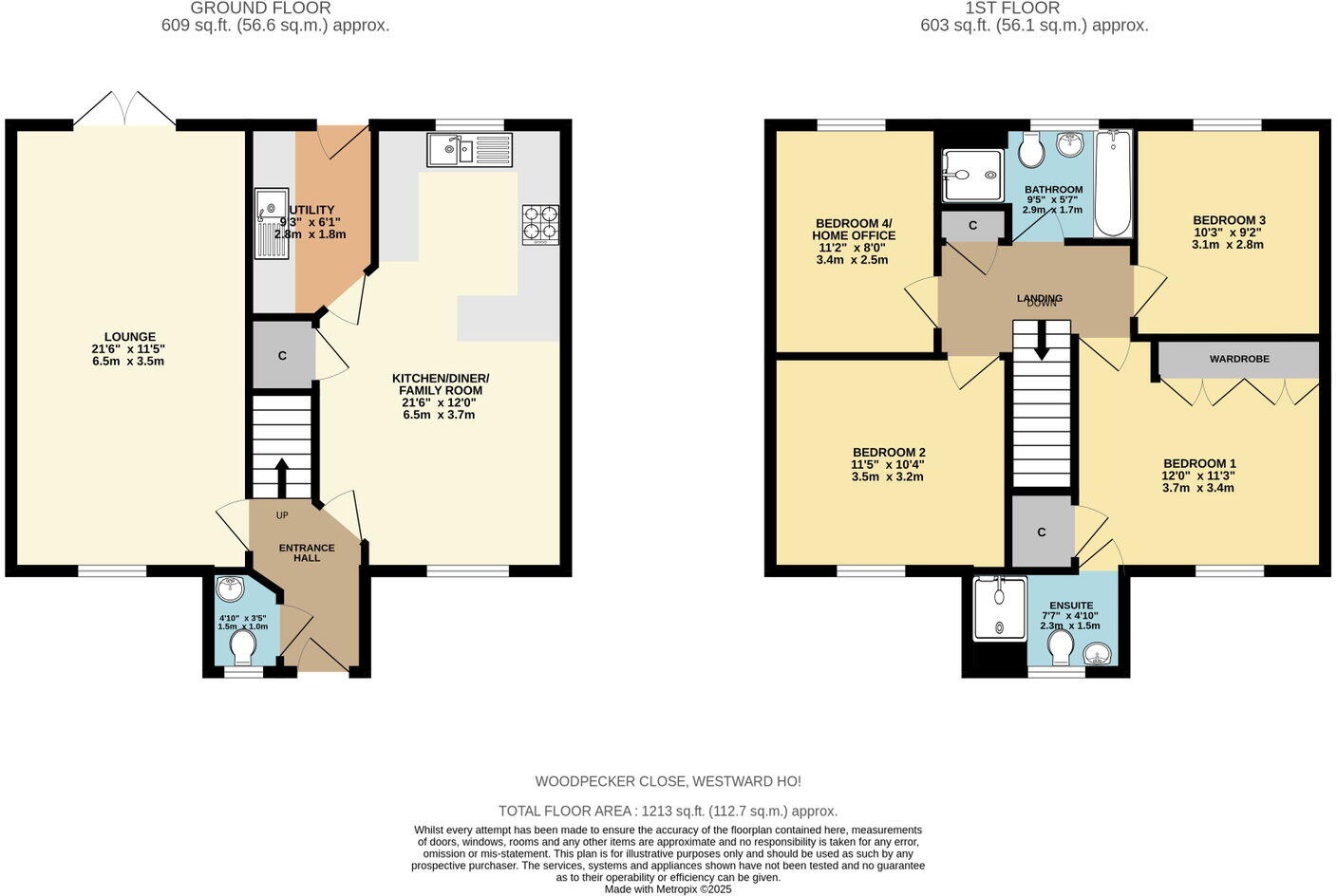 Woodpecker Close, Westward Ho! floorplan