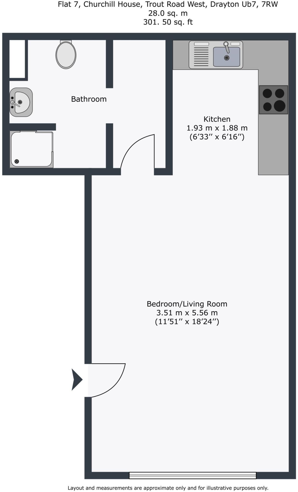 7 Churchill House Trout Road floorplan