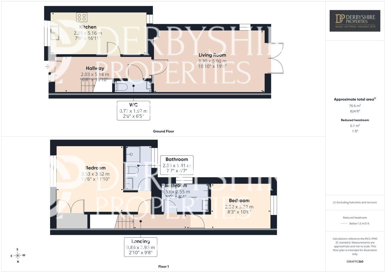New Lane, Hilcote, Alfreton, DE55 floorplan