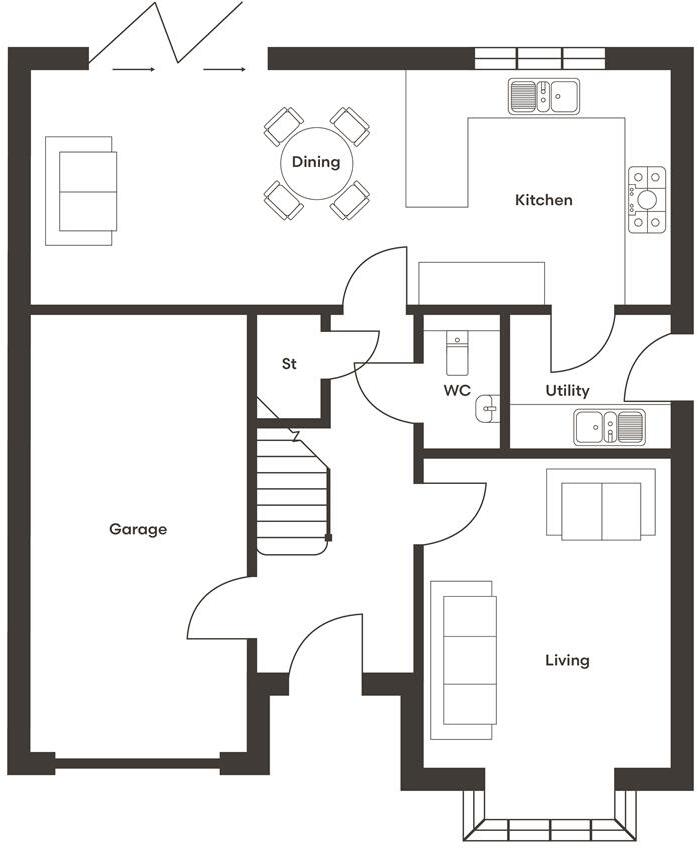 The Abbott, Shuttlewood Road, Bolsover floorplan
