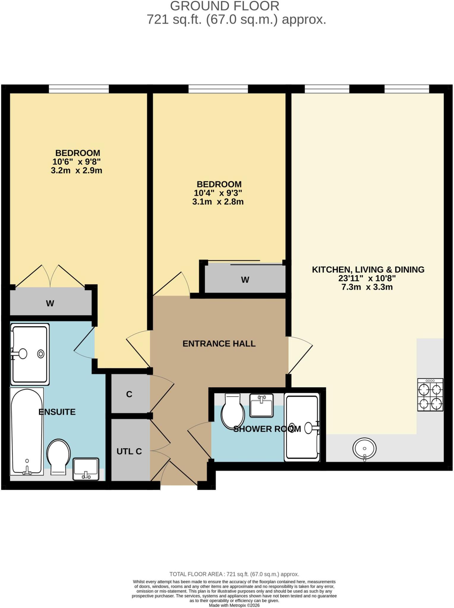 Flat 12, Harry Davis Court, Armstrong Drive, Worcester, WR1 2AA floorplan