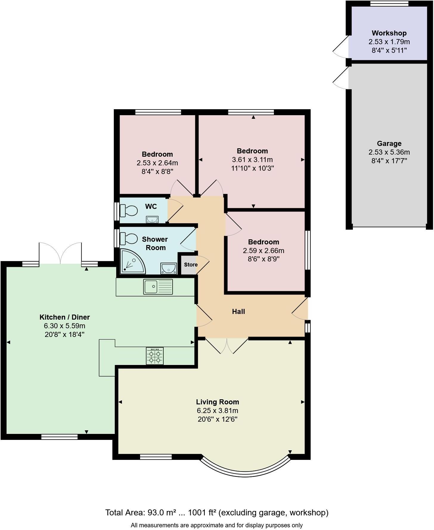 West Christchurch, Dorset * Bungalow * floorplan