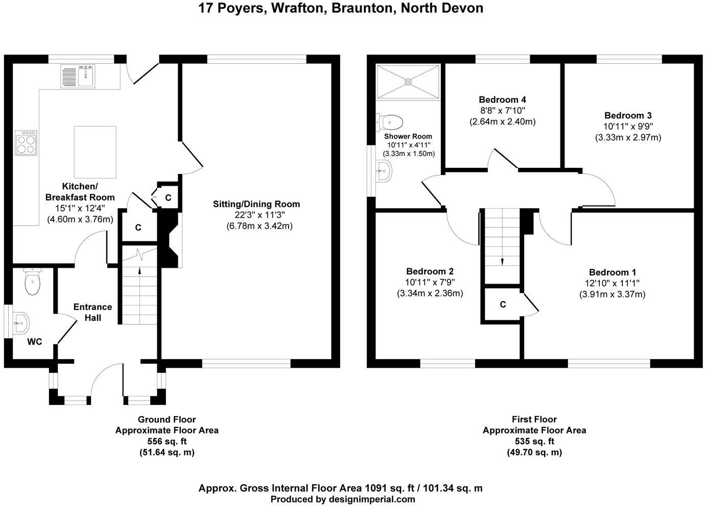 17, Poyers, Wrafton, Braunton, North Devon floorplan