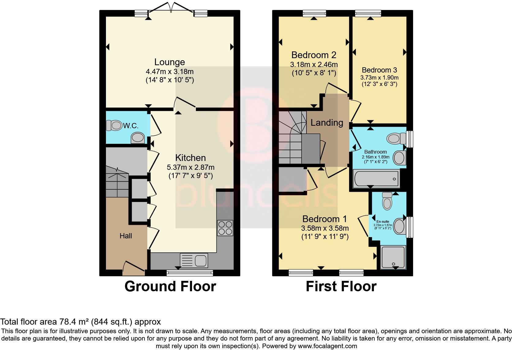 173, Blossom Crescent, Balby, Doncaster, South Yorkshire, DN4 floorplan